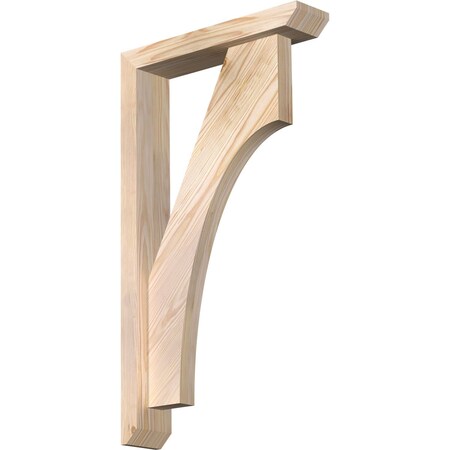 Westlake Slat Smooth Bracket W/ Offset Brace, Douglas Fir, 3 1/2W X 16D X 28H